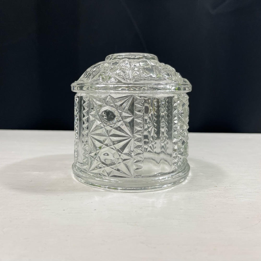 Vintage Clear Indiana Glass Fairy Lamp - Top Only